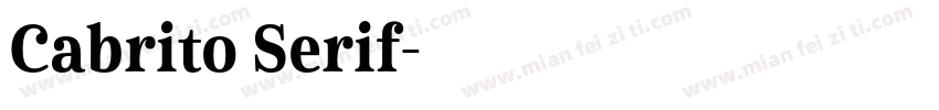 Cabrito Serif字体转换